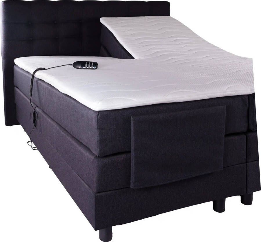 Elektrische boxspring 180x200 Incl. pocketvering matrassen en topper Antraciet - Foto 1