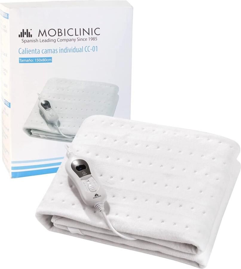 Elektrische Deken voor Eenpersoonsbedden Laag Verbruik & Temperatuur Regelbaar Wasbaar en Verstelbaar 150 x 80 cm Kleur Wit - Foto 2