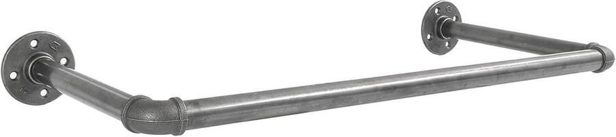 Kledingrek Wandmontage in Industrieel Ontwerp Sterke Metalen Kledingrails voor DIY-Garderobe