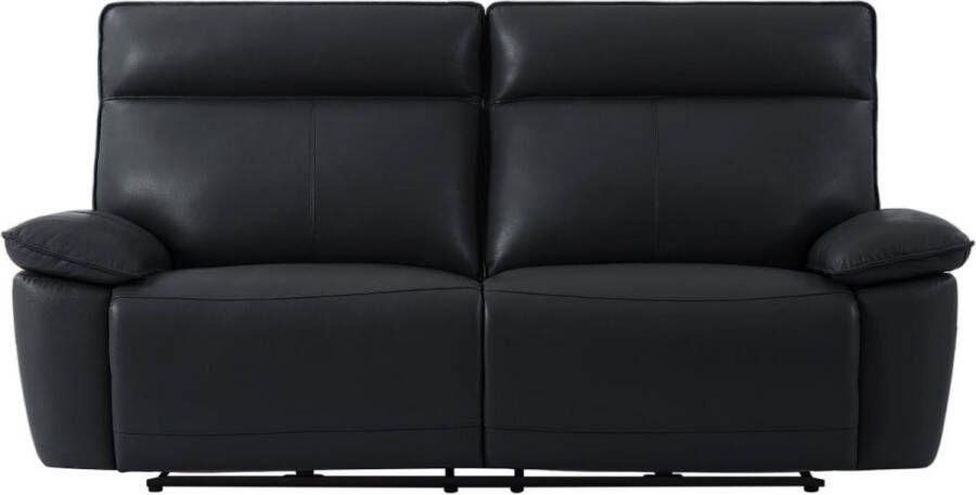 LINEA SOFA Elektrische relax-driezitsbank van zwart vaarsleer NOVENA L 210 cm x H 101 cm x D 97 cm