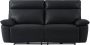 LINEA SOFA Elektrische relax-driezitsbank van zwart vaarsleer NOVENA L 210 cm x H 101 cm x D 97 cm - Thumbnail 1