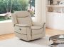 Elektrische relax-fauteuil van beige leer ADELIO L 105 cm x H 102 cm x D 95 cm - Thumbnail 1