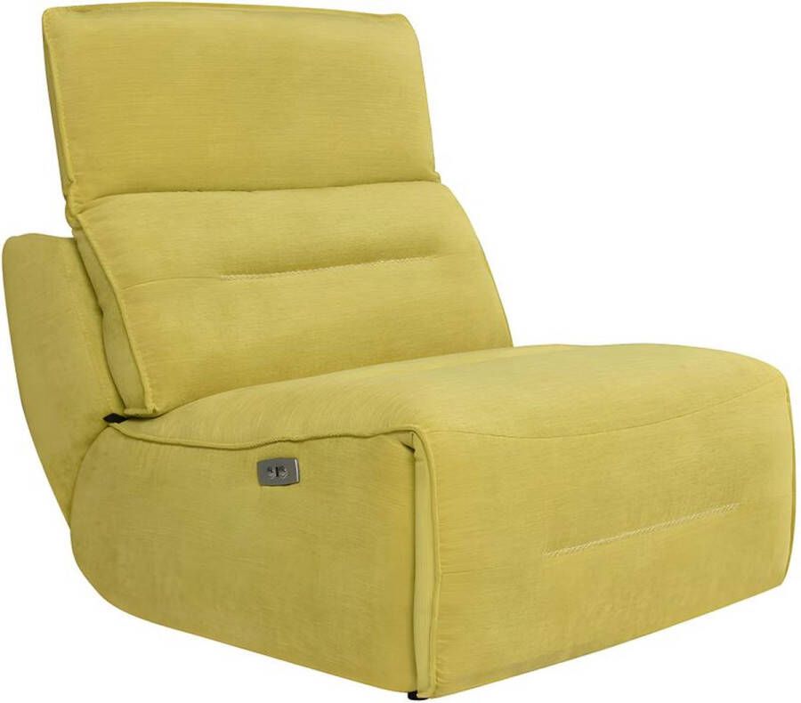 Vente-unique Elektrische relax fauteuil voor comfortzitbank SYMPOSION in stof Geel L 79 cm x H 93 cm x D 109 cm