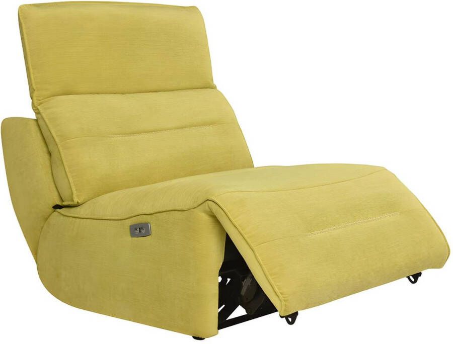 Vente-unique Elektrische relax fauteuil voor comfortzitbank SYMPOSION in stof Geel L 79 cm x H 93 cm x D 109 cm - Foto 2