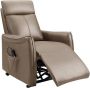 Vente-unique Elektrische relaxfauteuil PITALI Leer Bruin L 73 cm x H 107 cm x D 95 cm - Thumbnail 1