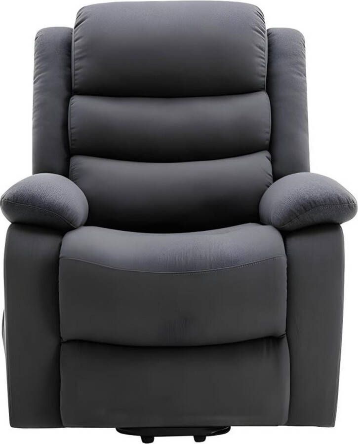 Elektrische relaxfauteuil van stof Antraciet NADINE L 94 cm x H 111 cm x D 86 cm