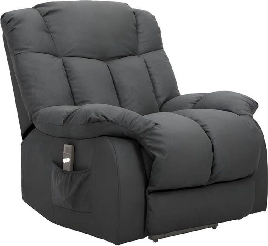 Elektrische relaxfauteuil van stof MELDOLA Antraciet L 96 cm x H 99 cm x D 95.5 cm