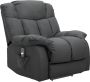 Elektrische relaxfauteuil van stof MELDOLA Antraciet L 96 cm x H 99 cm x D 95.5 cm - Thumbnail 2