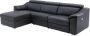 LINEA SOFA Elektrische relaxhoekbank van hoogwaardig leer PEDRERA Zwart Hoek links L 284 cm x H 100 cm x D 175 cm - Thumbnail 2