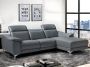 LINEA SOFA Elektrische relaxhoekbank van leer RINETO Antraciet Hoek rechts L 258 cm x H 98 cm x D 171 cm - Thumbnail 2