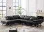 LINEA SOFA Elektrische relaxzitbank met hoek links van zwart vaarsleer PUNO II L 299 cm x H 76 cm x D 239 cm - Thumbnail 1