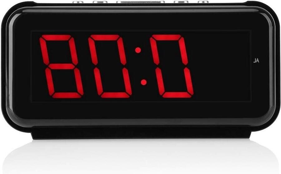 Elektronische tafel wekker digitaal LED-display groot formaat 18 inch snooze functie rood