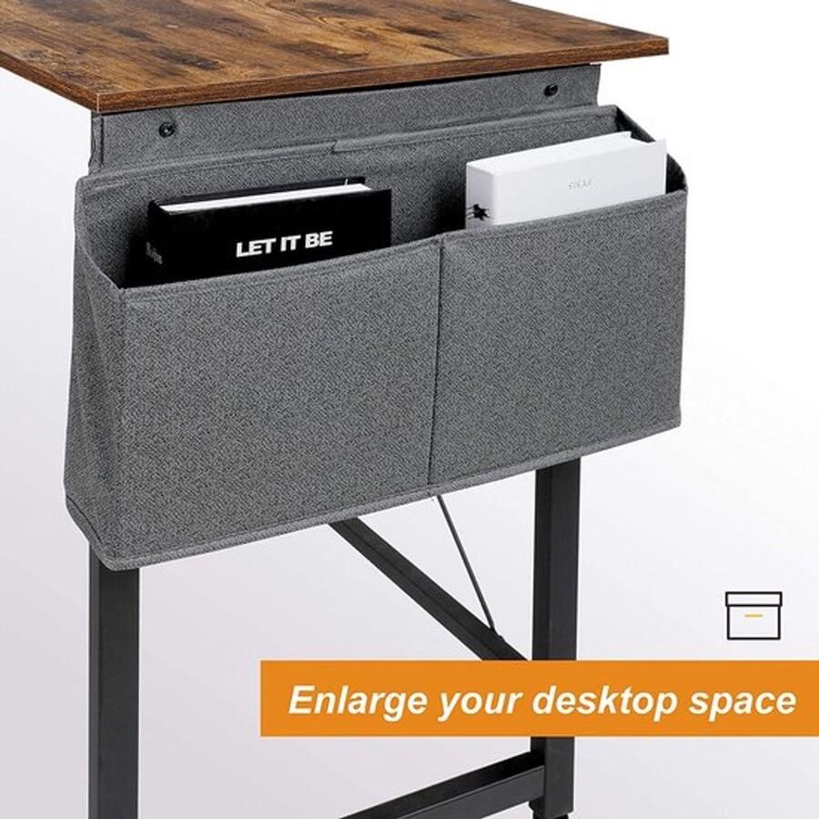 EliteNest L-vorm Bureau Extra Groot Gaming Werkstation Stevig X-Frame 170x120x75cm Tot 200Kg Draagkracht Gratis Opbergtas & Haak