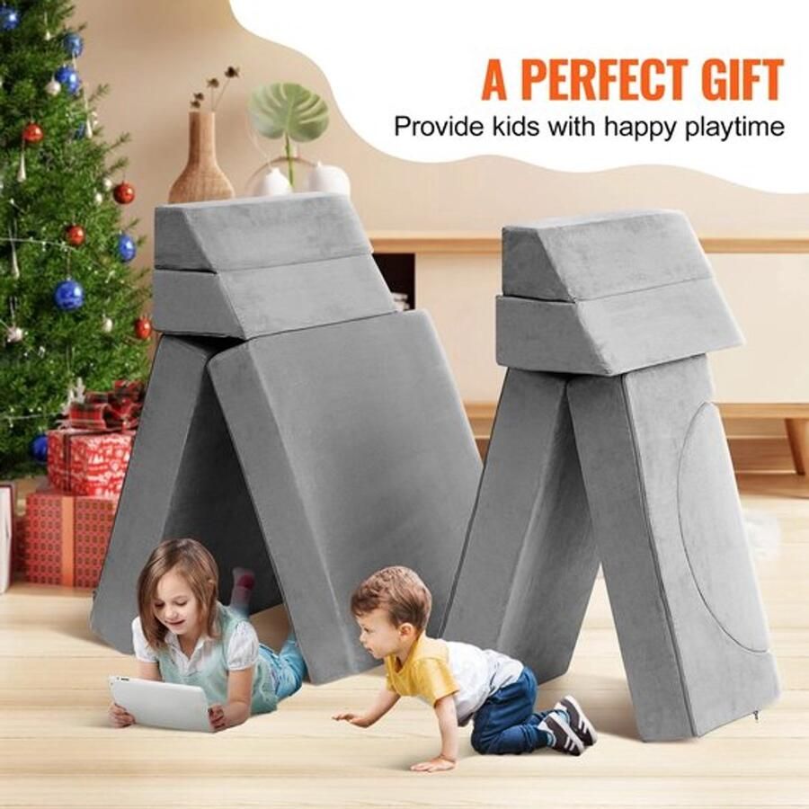 EliteNest Modulaire Speelbank 15-delige Kinderbank Creatief Bouwbaar Zachte SuÃ¨de Hoes 25D Schuim Wasbaar & Kindvriendelijk