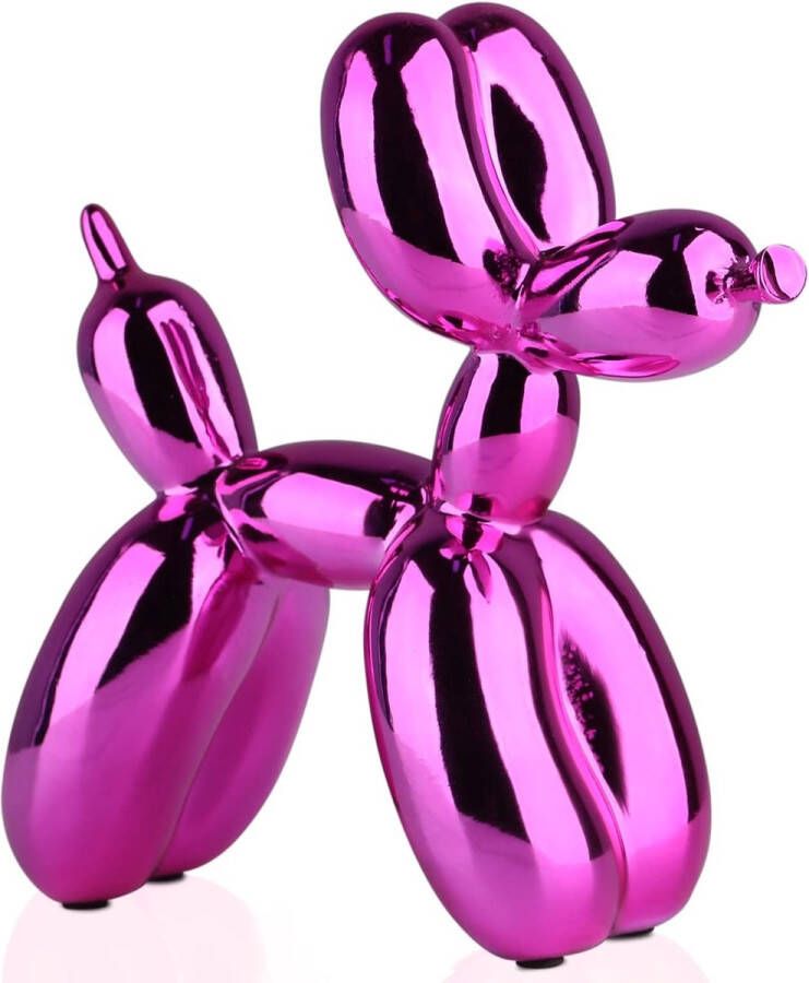 Elysium Ballon Hond Beeld Verzamelbeeldjes Kunst Sculptuur Dieren Beeldje Cadeau Decoratie Sculpture Balloon Dog Ballon Hond Woonkamer Tafel Home Decor Modern 42(L)*47(H)*16(B) cm Paars