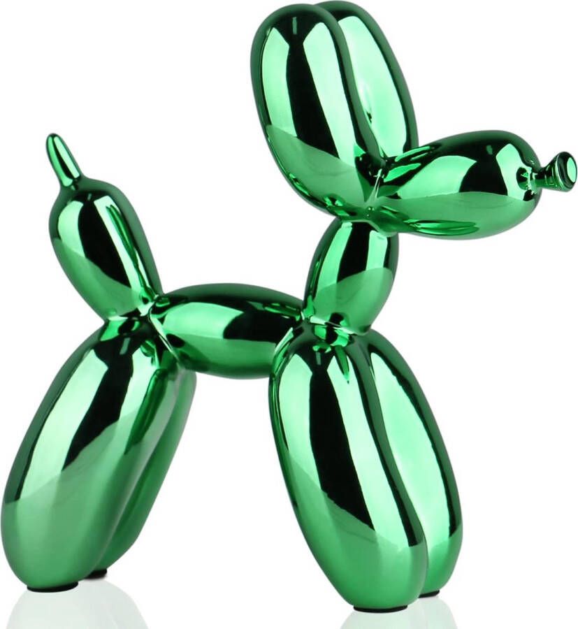 Elysium Ballon Hond Beeld Verzamelbeeldjes Kunst Sculptuur Dieren Beeldje Cadeau Decoratie Sculpture Balloon Dog Ballon Hond Woonkamer Tafel Home Decor Modern 17(L)*17(H)*7(B) cm Groen