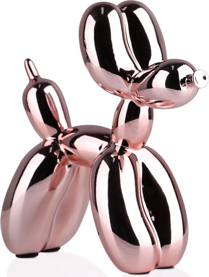 Elysium Ballon Hond Beeld Verzamelbeeldjes Kunst Sculptuur Dieren Beeldje Cadeau Decoratie Sculpture Balloon Dog Ballon Hond Woonkamer Tafel Home Decor Modern 30(L)*30(H)*12(B) cm Roze