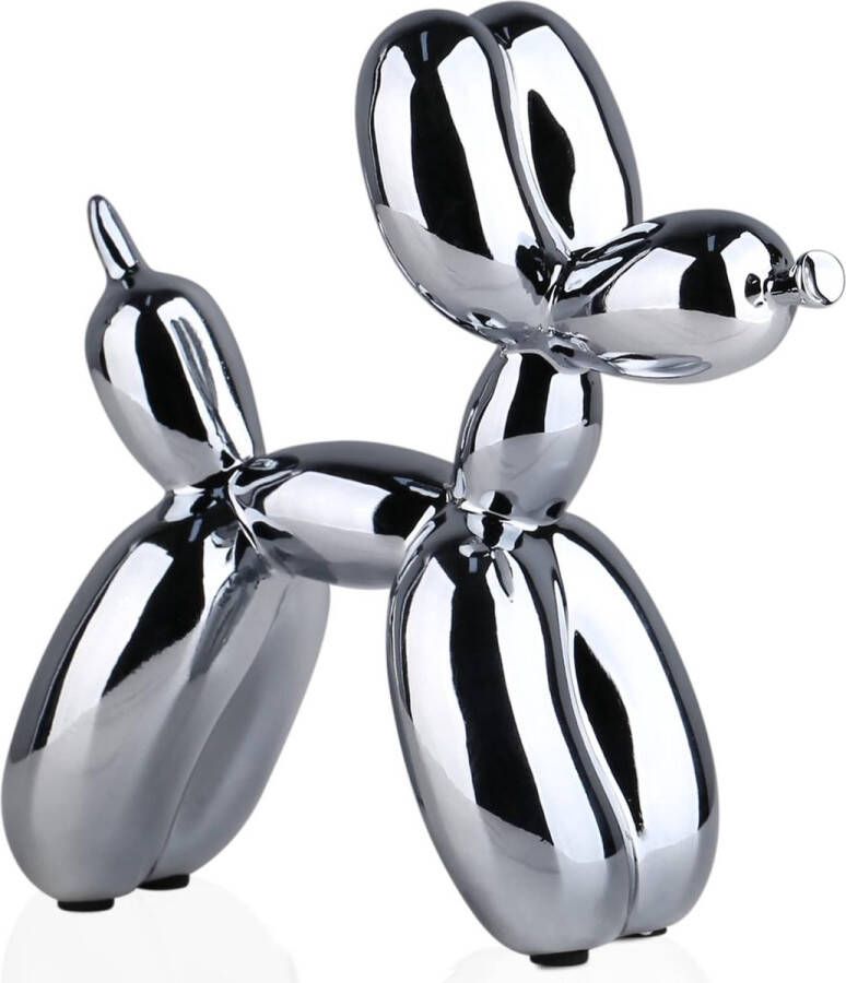 Elysium Ballon Hond Beeld Verzamelbeeldjes Kunst Sculptuur Dieren Beeldje Cadeau Decoratie Sculpture Balloon Dog Ballon Hond Woonkamer Tafel Home Decor Modern 42(L)*47(H)*16(B) cm Grijs