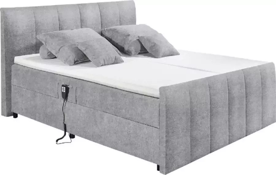 Emob Boxspring Laszlo elektrisch verstelbaar 180x200 Grijs - Foto 2
