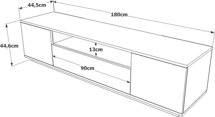 Emob- TV Meubel Tv-meubel Elegance 180cm Antraciet