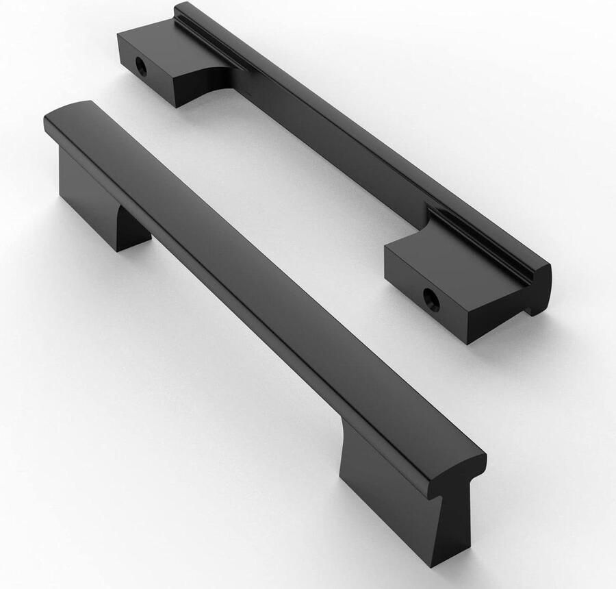 Meubelgrepen 10 stuks zwart gatafstand 128 mm keukenkasten-laden-deuren kledingkasten-metaal-Furniture Friend