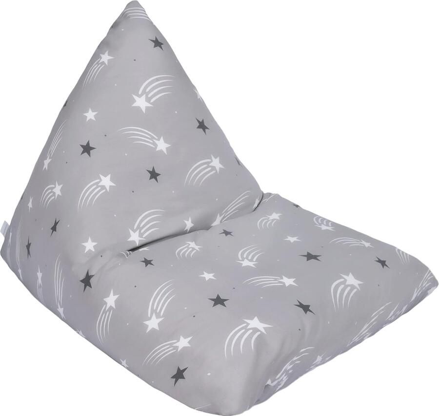 Kinderzitzak Piramidevorm Comfortabel Peutermeubilair Zacht Kindveilig Fauteuil Speelkamer (vallende sterren)