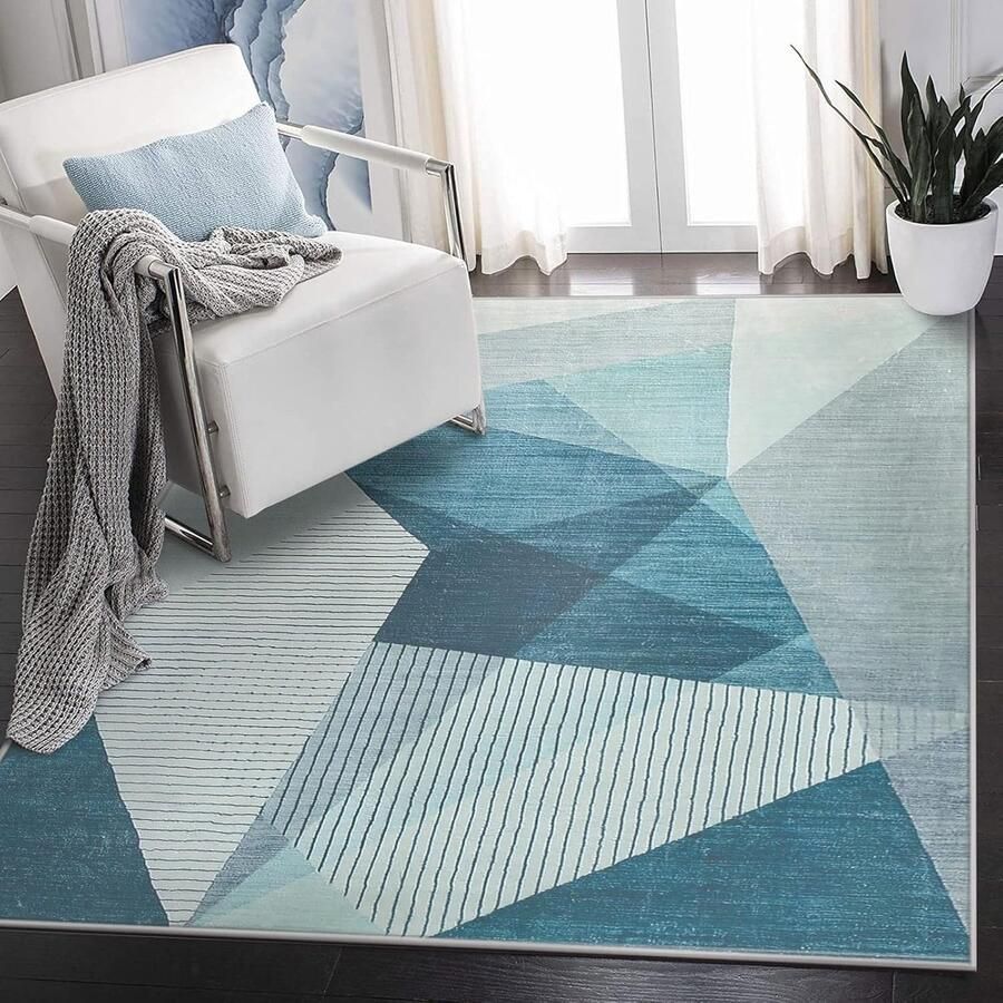 Goodivery Stijlvolle Geometrische Korte Pool Vloerkleed voor Woonkamer en Slaapkamer 120x160 cm
