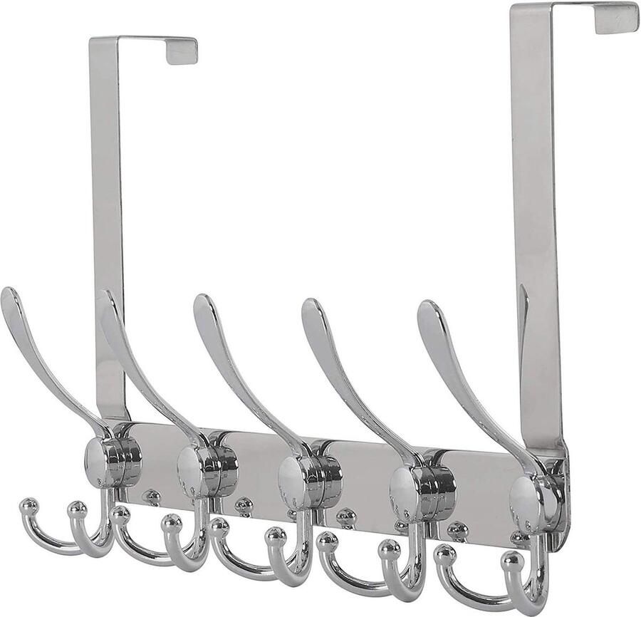 Deurhanger over deurhaken hanger deurhangers voor slaapkamers roestvrijstalen haken over deurhaken (zilver 1 stuks) - Foto 2