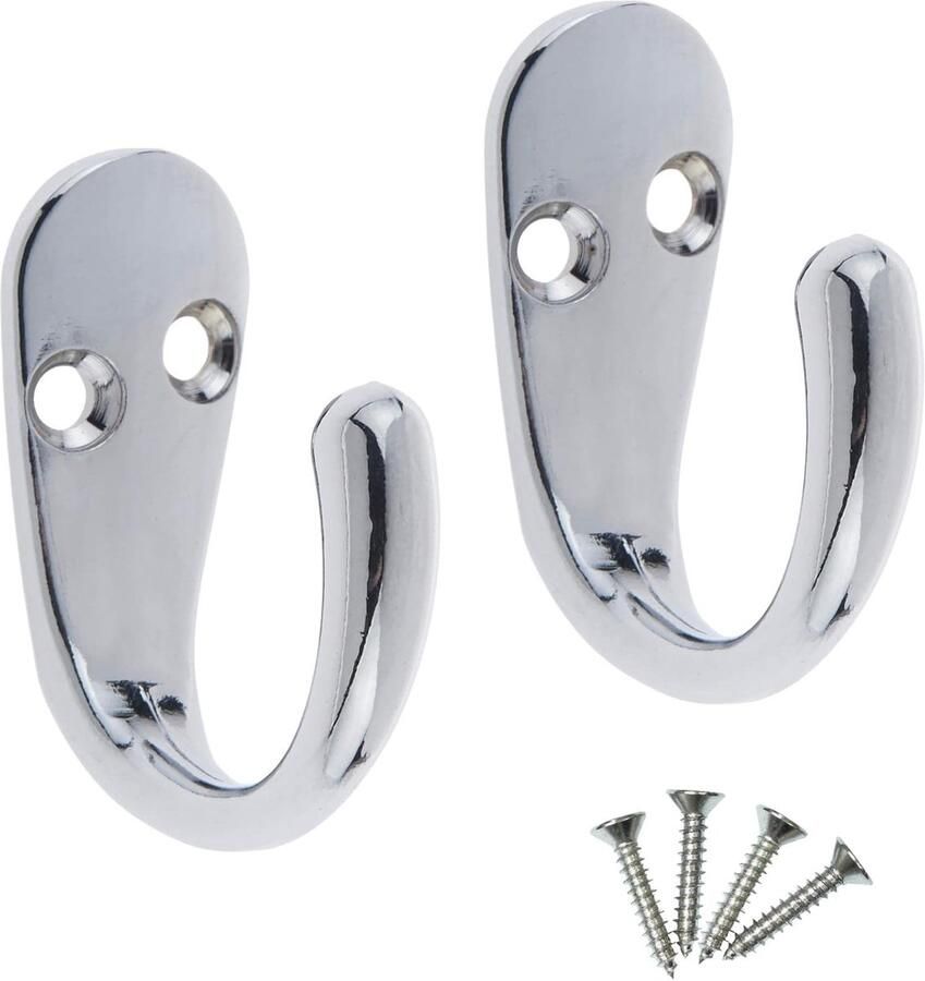 Enkele kapstokhaak 2 stuks 4 8*1 9cm 3 6cm van de muur met schroeven kan op de deur en de muur worden gemonteerd geschikt voor badkamer slaapkamer woonkamer gang etc. achter de deur kapstokhaak kastkapstokhaak metalen haak