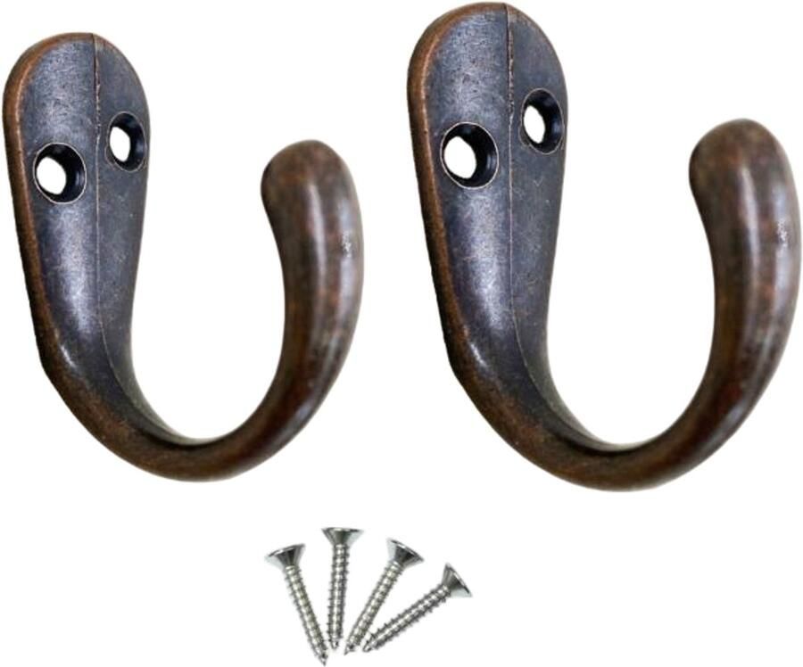Enkele kapstokhaak 2 stuks 4 8*1 9cm 3 6cm van de muur met schroeven kan op de deur en de muur worden gemonteerd geschikt voor badkamer slaapkamer woonkamer gang etc. achter de deur kapstokhaak kastkapstokhaak metalen haak