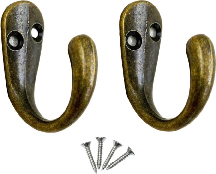 Enkele kapstokhaak 2 stuks 4 8*1 9cm 3 6cm van de muur met schroeven kan op de deur en de muur worden gemonteerd geschikt voor badkamer slaapkamer woonkamer gang etc. achter de deur kapstokhaak kastkapstokhaak metalen haak