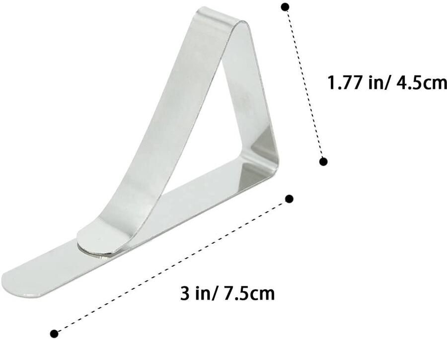 ENTHUR 12 stuks roestvrijstalen tafelkleedklemmen tafelkleedklem tafelkleedhouderset roestvrij staal voor het vastklemmen van het tafelkleed