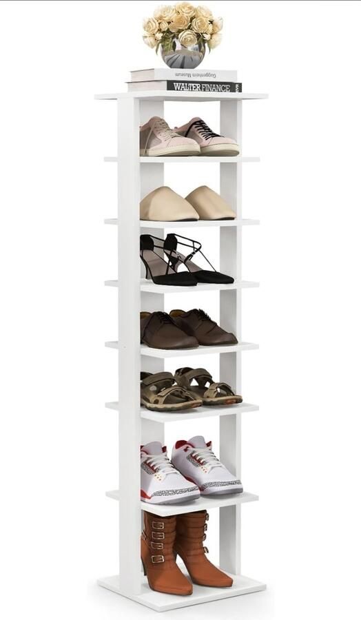 Schoenenrek voor ingang schoenenrek met 7 niveaus rek voor 7 14 schoenen smal en compact voor ruimtebesparend 2 maten van 27 5 x 26 5 x 110 cm en 45 x 25 x 110 cm