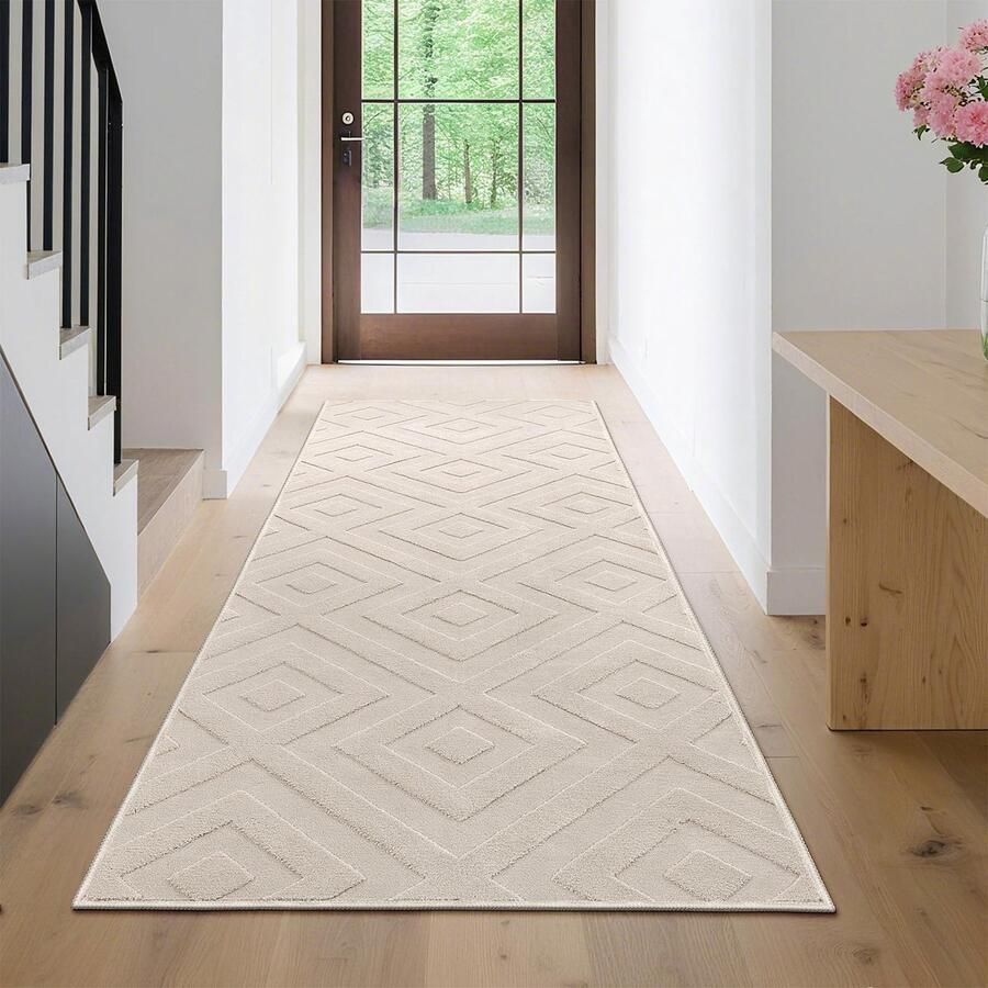 Enyhom Lange Gangloper Wasbare Antislip Gangloper Keukenloper voor Entree (Beige 80 * 200cm)