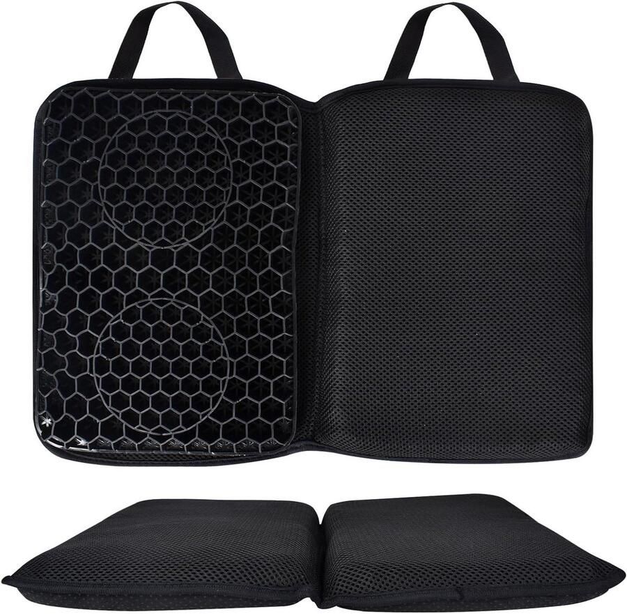 Ergonomisch Gel Zitkussen 47 x 32 cm Opvouwbaar en Draagbaar Voor Rolstoel Bureaustoel Auto Huis en Reizen