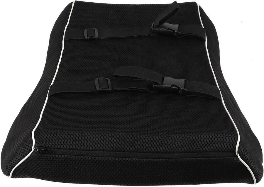 Lumbar Support Pillow Memory Foam Back Cushion for Car Seat Driver Seat Office Chair Wheelchair with Breathable and Machine Washable Cover Adjustable Straps 47 x 40 x 7 cm