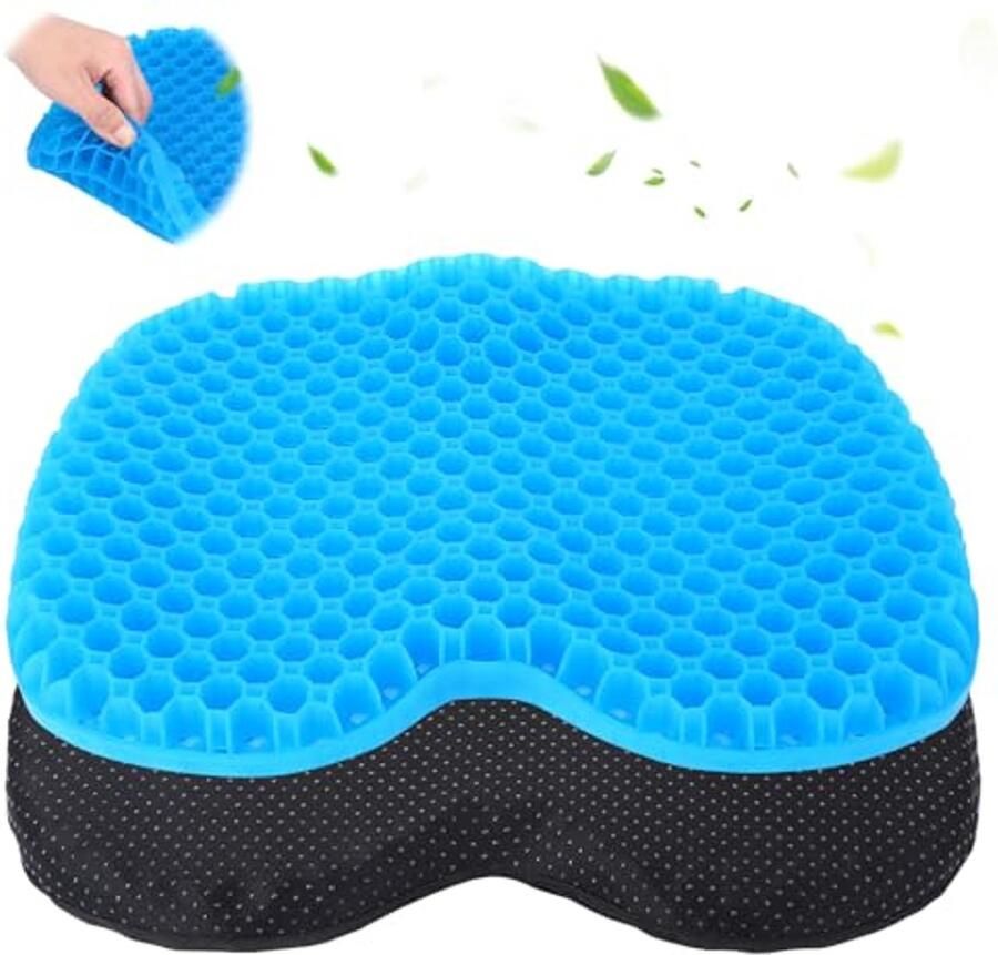 Ergonomisch Gel Zitkussen voor Bureaustoelen en Auto's Comfortabel en Ondersteunend