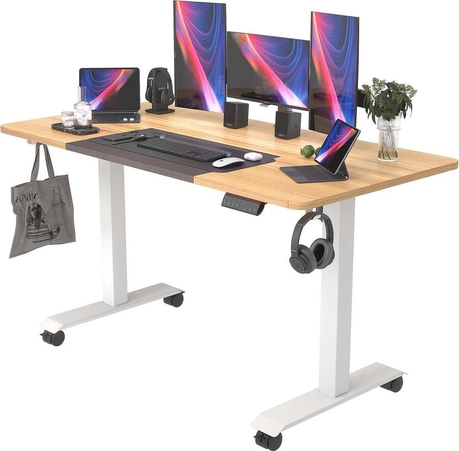 Ergonomisch In Hoogte Verstelbaar Staand Bureau 55 x 28 inch voor Thuiswerk