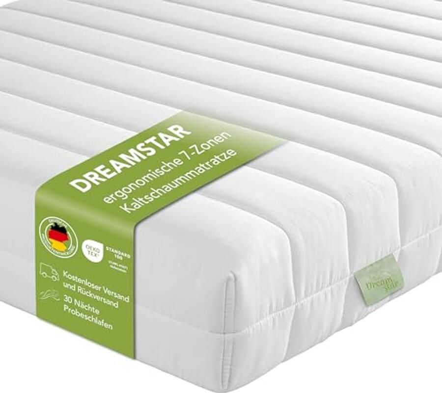 Ergonomisch Flex Duo Matras 140 x 200 cm 7 Zones Hypoallergeen & Antibacterieel