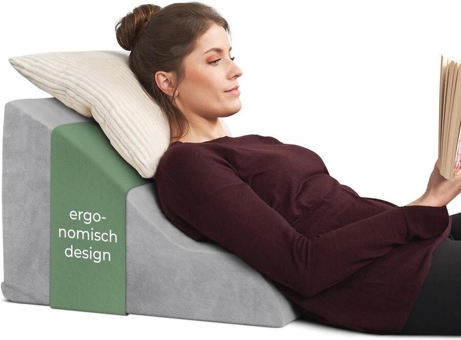 Ergonomisch Leeskussen Comfortabel Rugkussen met Memory Foam voor Bed en Sofa