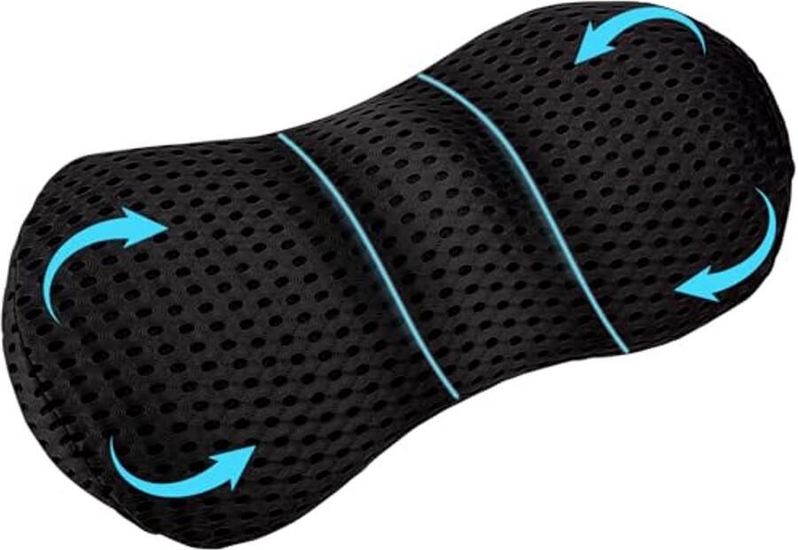 Ergonomisch Lendenkussen met Afneembare Elastieken en Anti-Slip Ondersteuning voor Bureaustoel