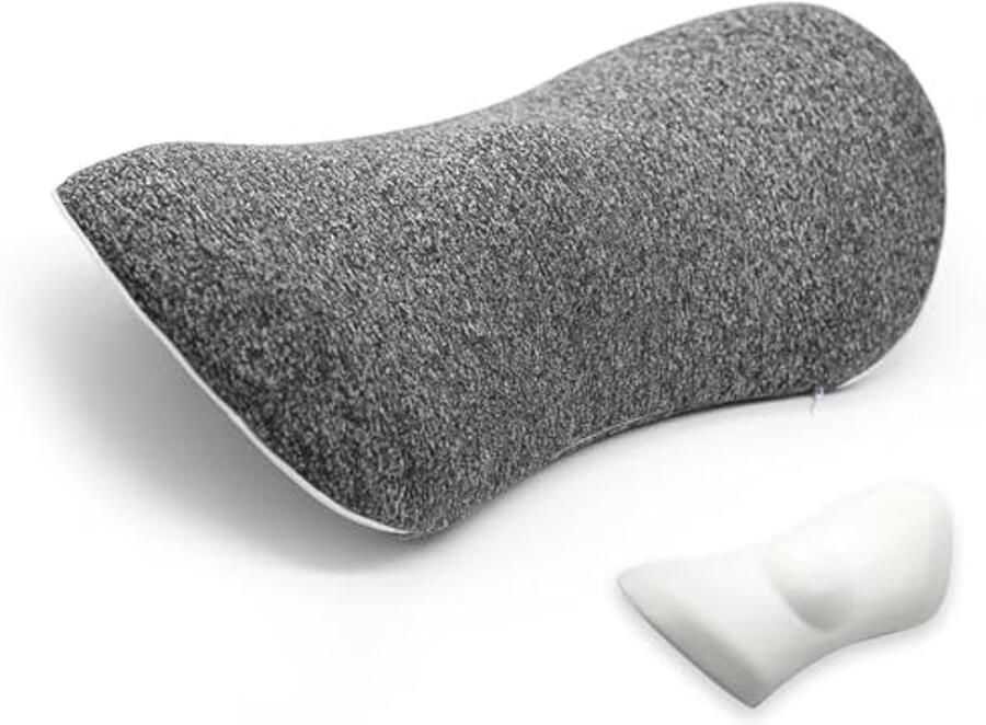 Ergonomisch Lendenkussen Traagschuim voor Comfort en Drukontlasting Ideaal voor Auto Bureaustoel en Bed