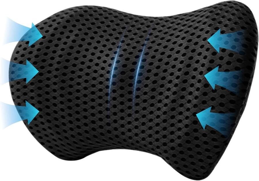 Ergonomisch Lendenkussen van Traagschuim voor Rugondersteuning – Ideaal voor Bureaustoelen en Autostoelen