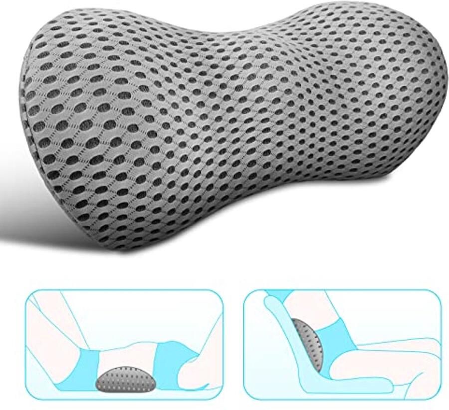 Ergonomisch lendenkussen voor lage rugpijn Traagschuim steunkussen voor autostoel bureaustoel en bed