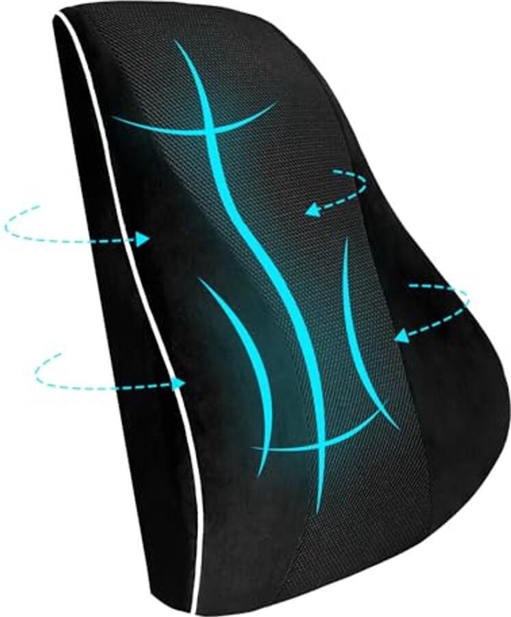 Ergonomisch Lendensteun Kussen met Dubbele Thermoregulatie voor Bureaustoel