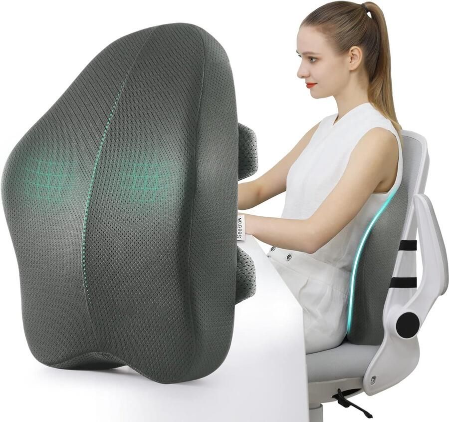 Lumbale Ondersteuning Kussen voor Bureaustoel Ergonomische Rugsteun Rugpijn Verlichting Ergonomische rugkussen