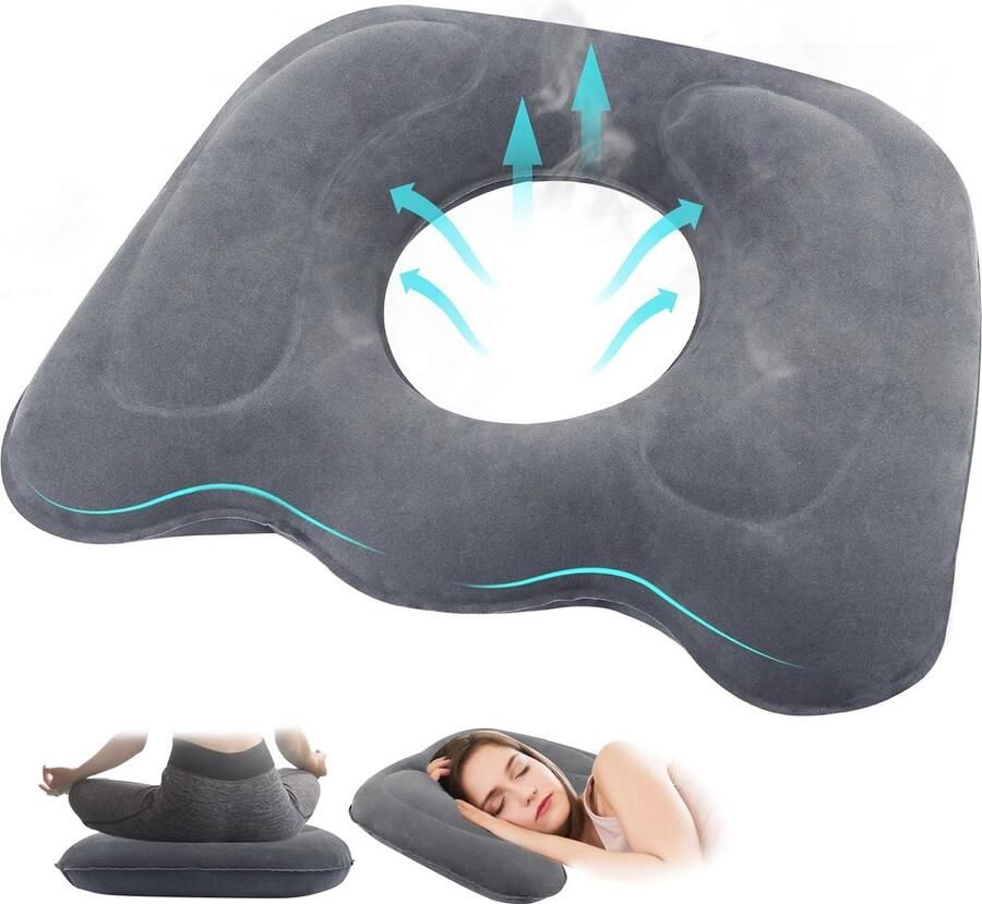 Ergonomisch Opblaasbaar Zitkussen voor Bureaustoelen Orthopedisch Kussen ter Vermindering van Pijn en Ongemak