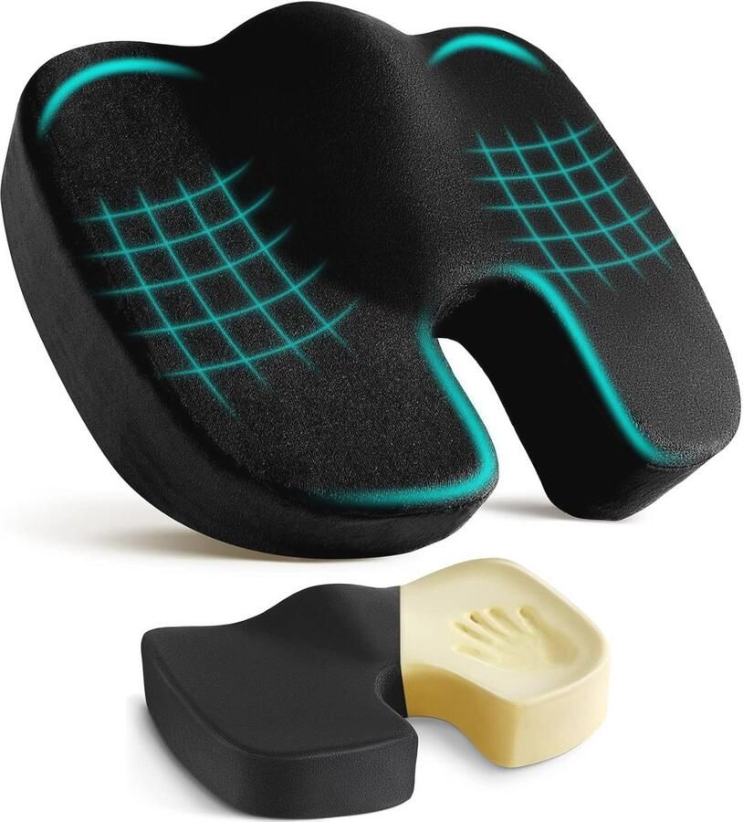 Ergonomisch Orthopedisch Zitkussen van Geheugenschuim voor Bureaustoelen en Huizen