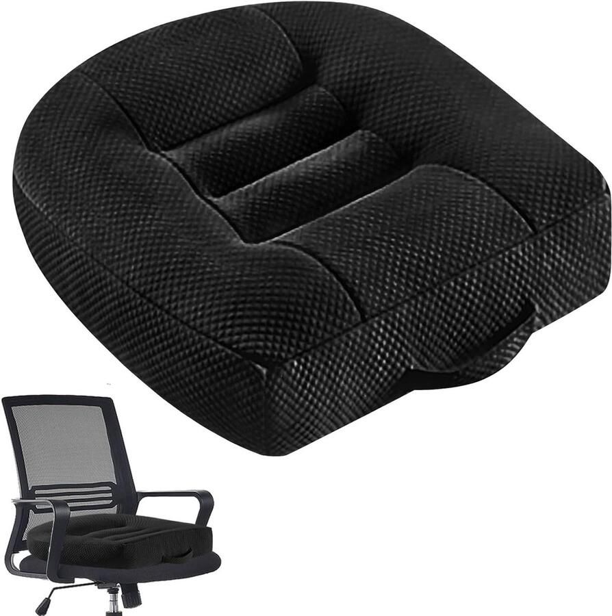 Seat Booster Cushion 40 x 40 cm Extra Wide Ergonomic Orthopaedic Seat Cushion for Office Chair Car Wheelchair or Adults Booster Seat