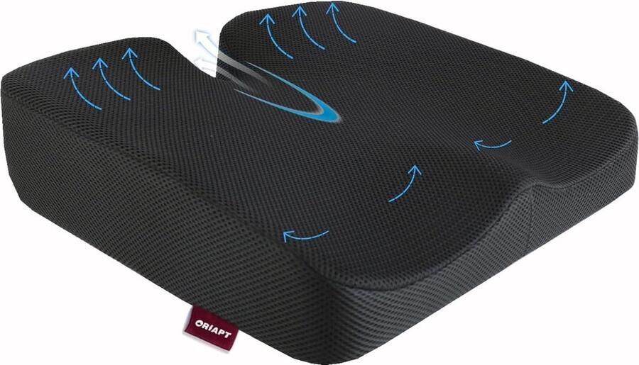 Stoelkussen Stuitkussen Traagschuim Dik en Groot Staartbeen Drukontgrendelingskussen Voor Bureaustoel Gamingstoelen Autostoelen Rolstoelen met Comfortabele Ondersteuning